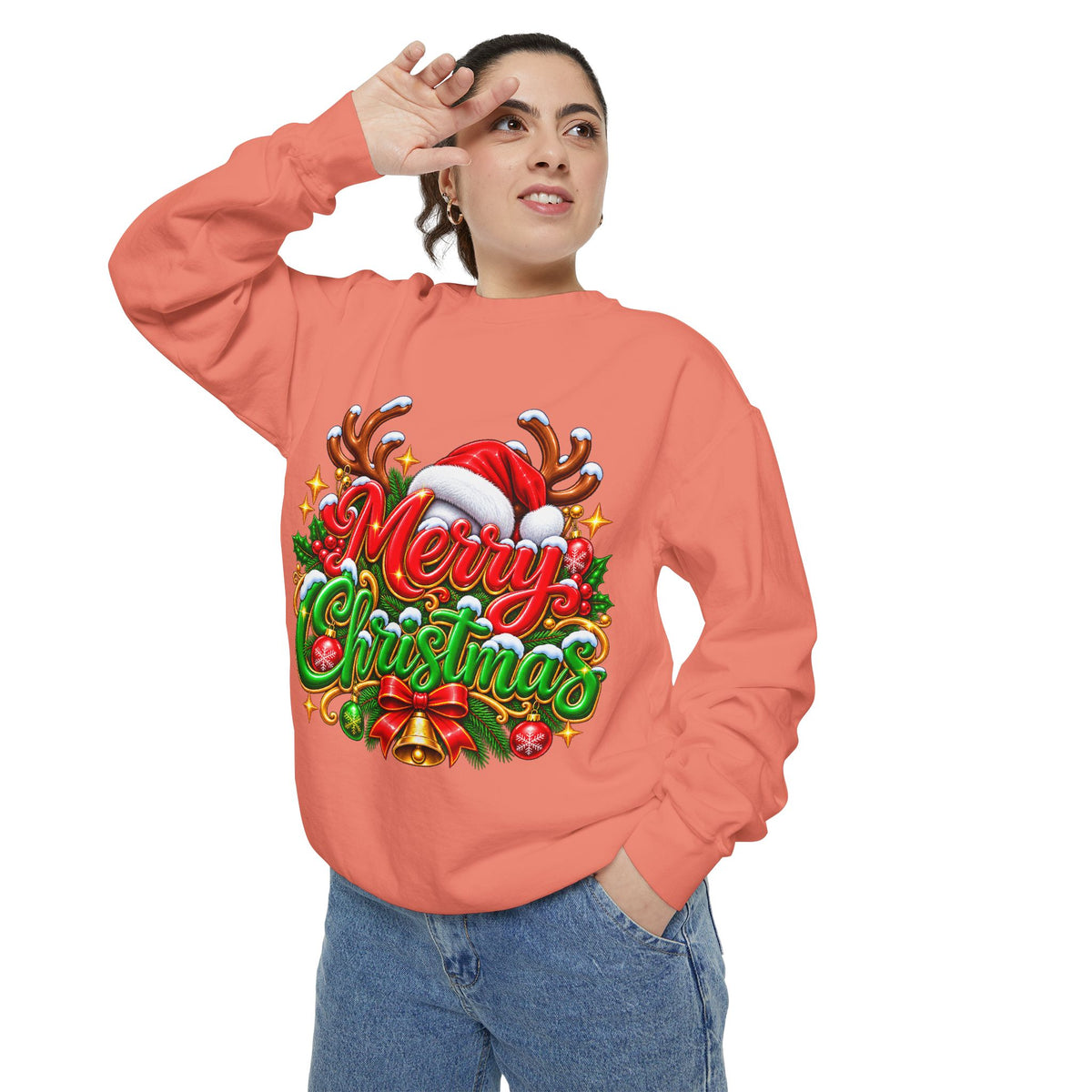 Christmas Sweatshirt — 'Merry Christmas' Festive Holiday Crewneck