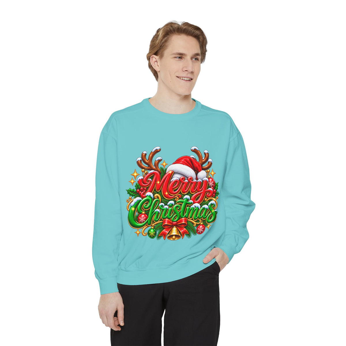 Christmas Sweatshirt — 'Merry Christmas' Festive Holiday Crewneck