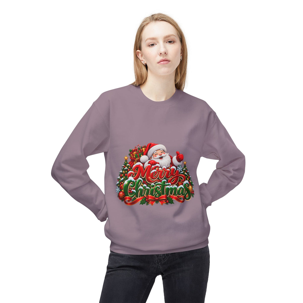 Christmas Santa 'Merry Christmas' Crewneck Sweatshirt