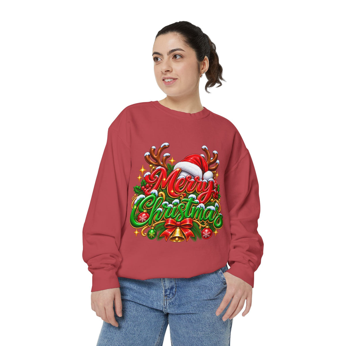 Christmas Sweatshirt — 'Merry Christmas' Festive Holiday Crewneck