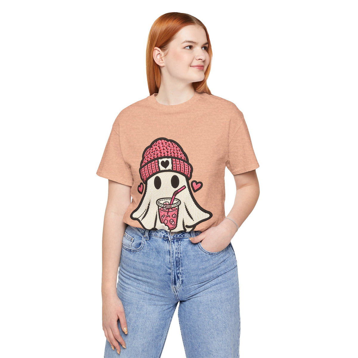 Ghost Boba Tee — Cute Ghost Drinking Bubble Tea Graphic T-Shirt