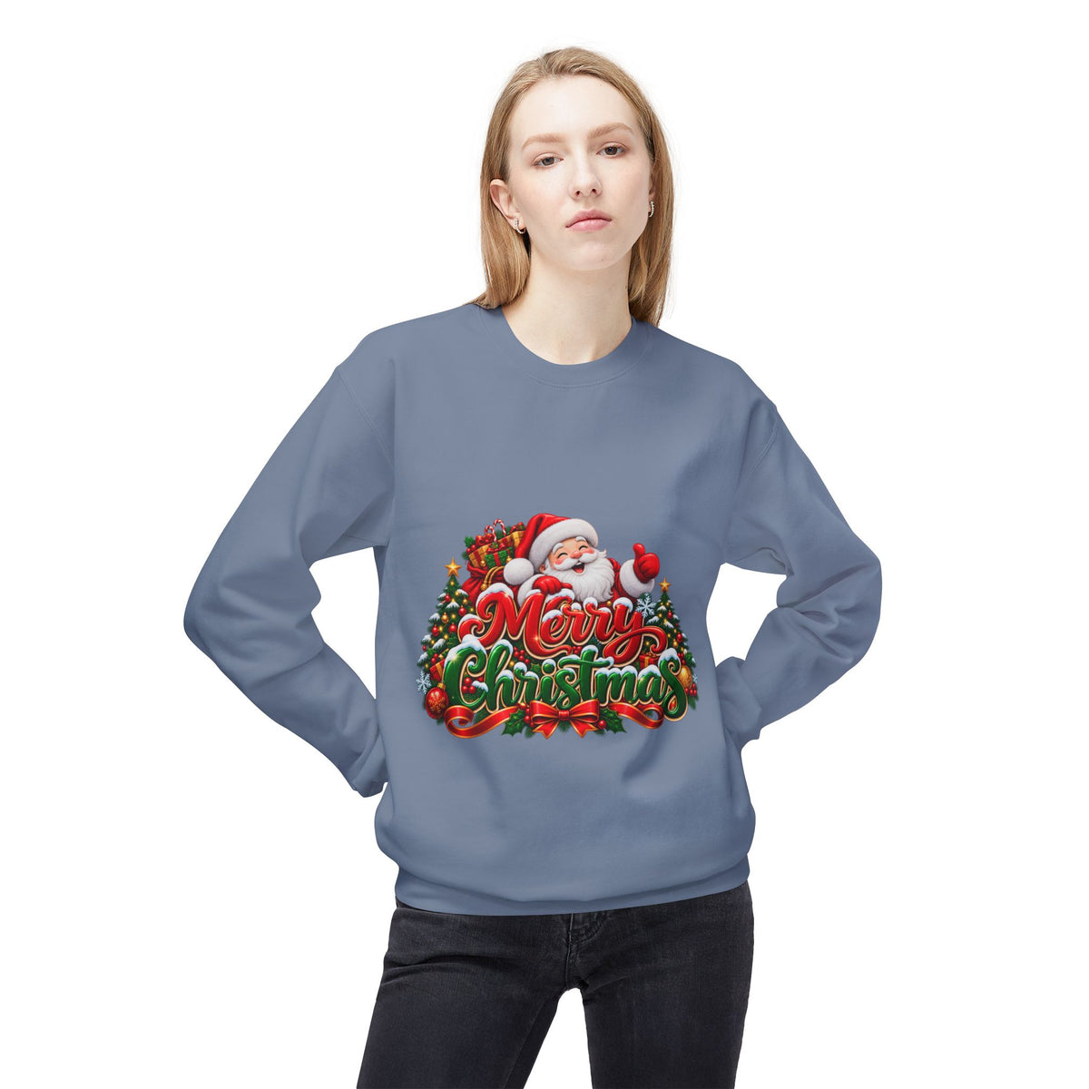 Christmas Santa 'Merry Christmas' Crewneck Sweatshirt