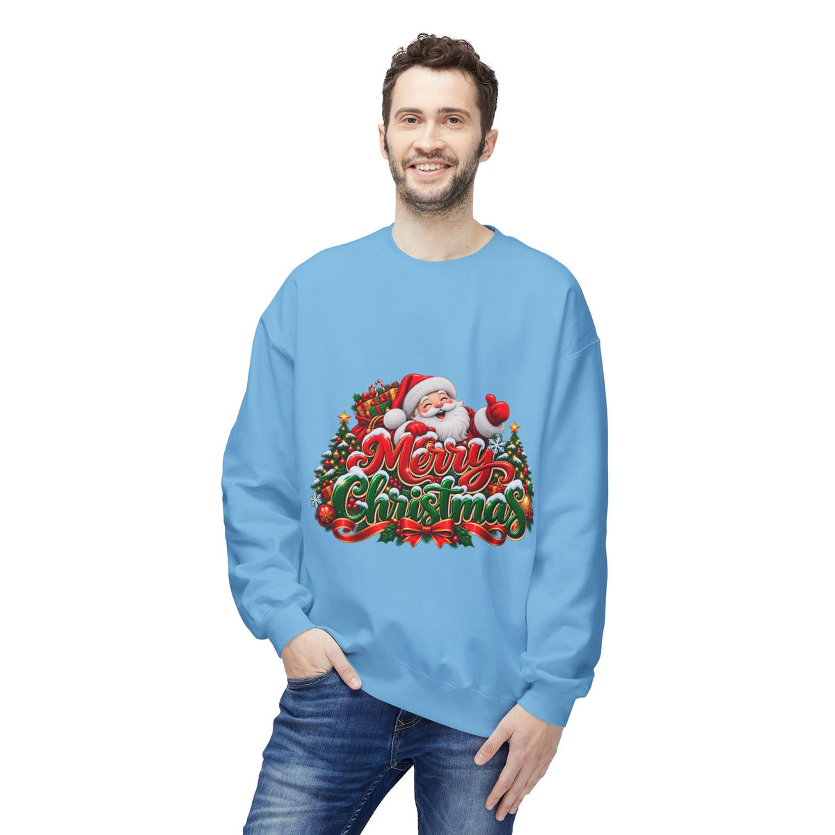 Christmas Santa 'Merry Christmas' Crewneck Sweatshirt