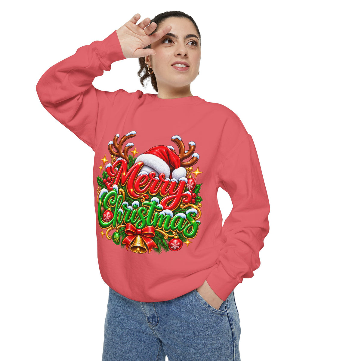 Christmas Sweatshirt — 'Merry Christmas' Festive Holiday Crewneck