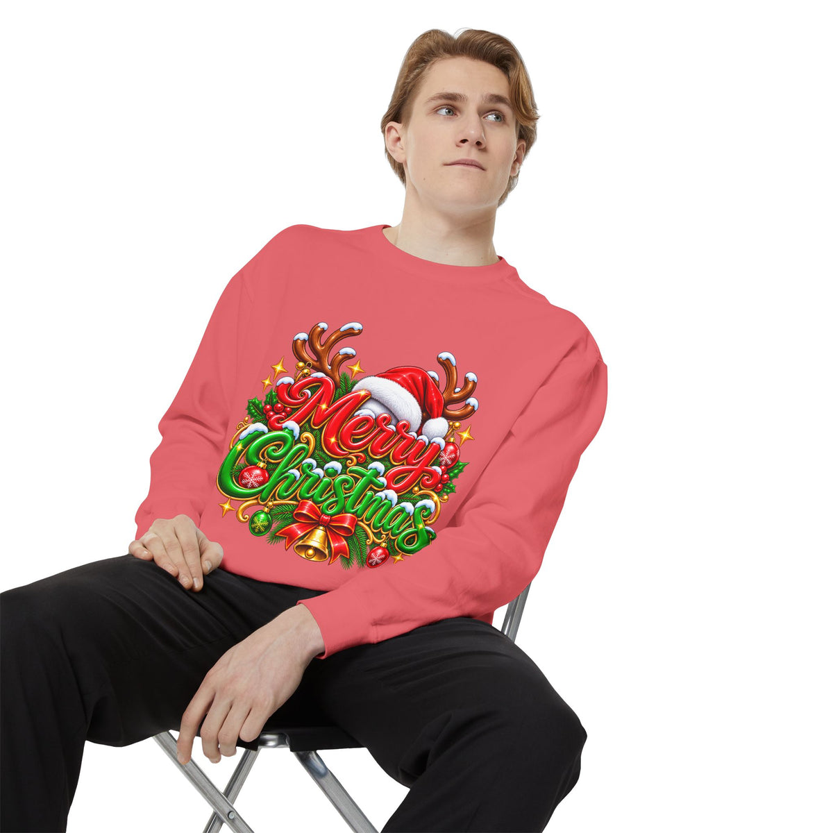 Christmas Sweatshirt — 'Merry Christmas' Festive Holiday Crewneck