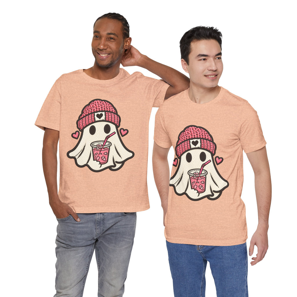 Ghost Boba Tee — Cute Ghost Drinking Bubble Tea Graphic T-Shirt