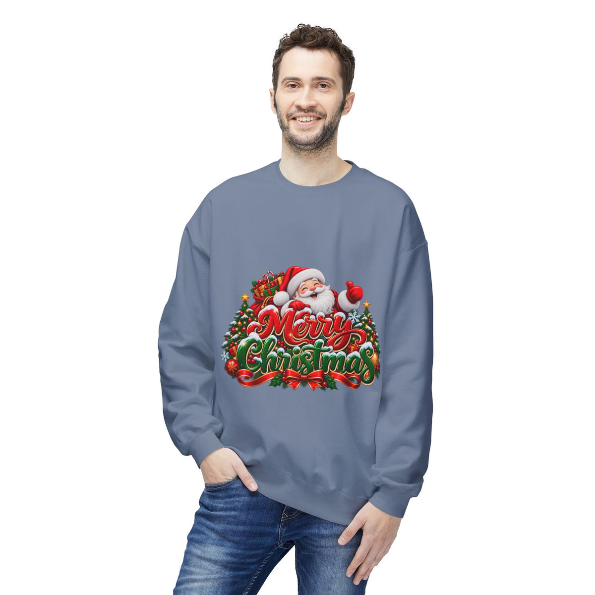 Christmas Santa 'Merry Christmas' Crewneck Sweatshirt