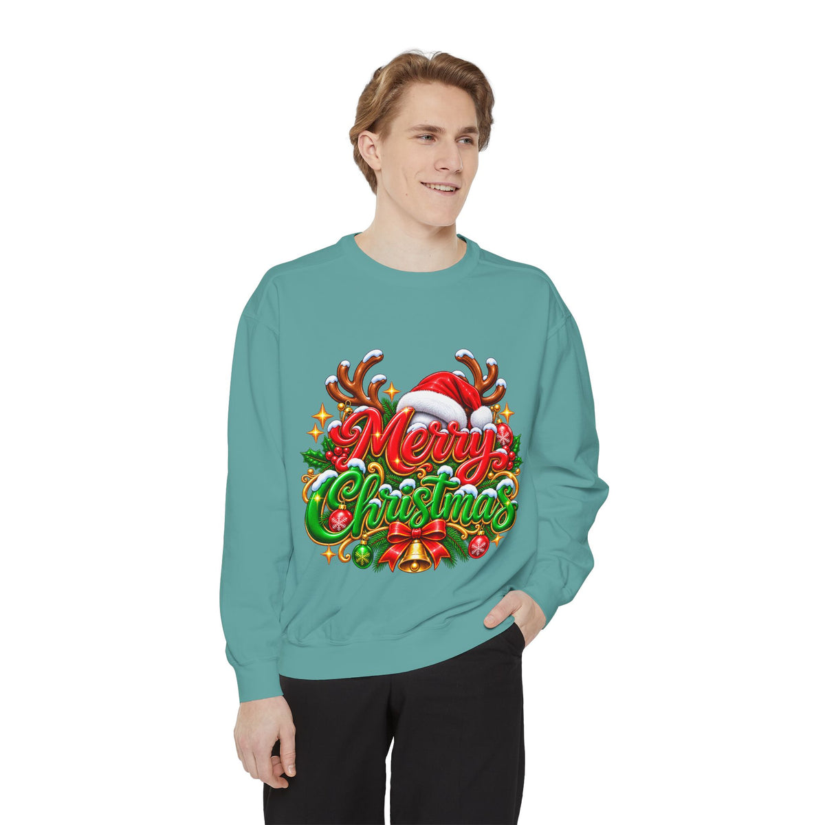 Christmas Sweatshirt — 'Merry Christmas' Festive Holiday Crewneck