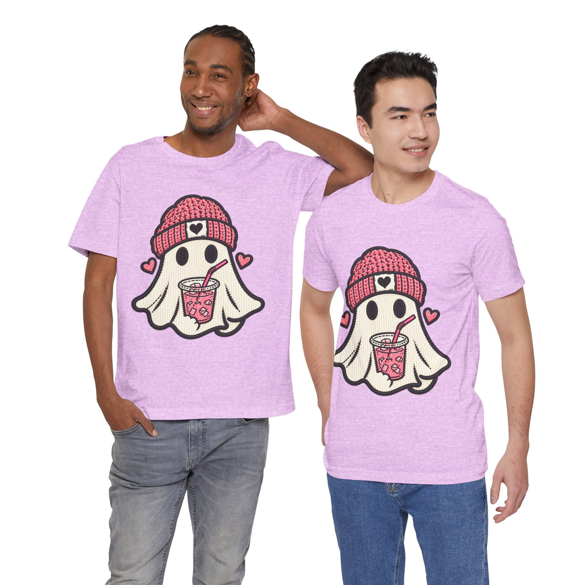 Ghost Boba Tee — Cute Ghost Drinking Bubble Tea Graphic T-Shirt