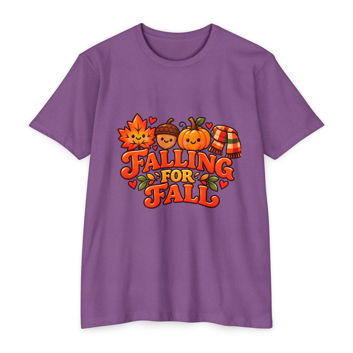 Falling for Fall T-Shirt — Cute Pumpkin & Leaf Autumn Graphic Tee