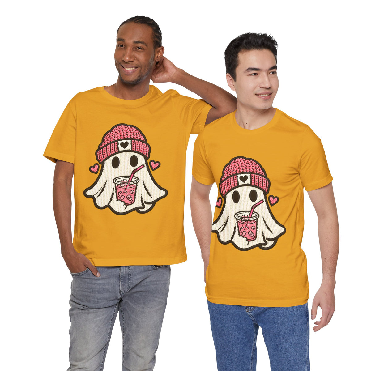 Ghost Boba Tee — Cute Ghost Drinking Bubble Tea Graphic T-Shirt