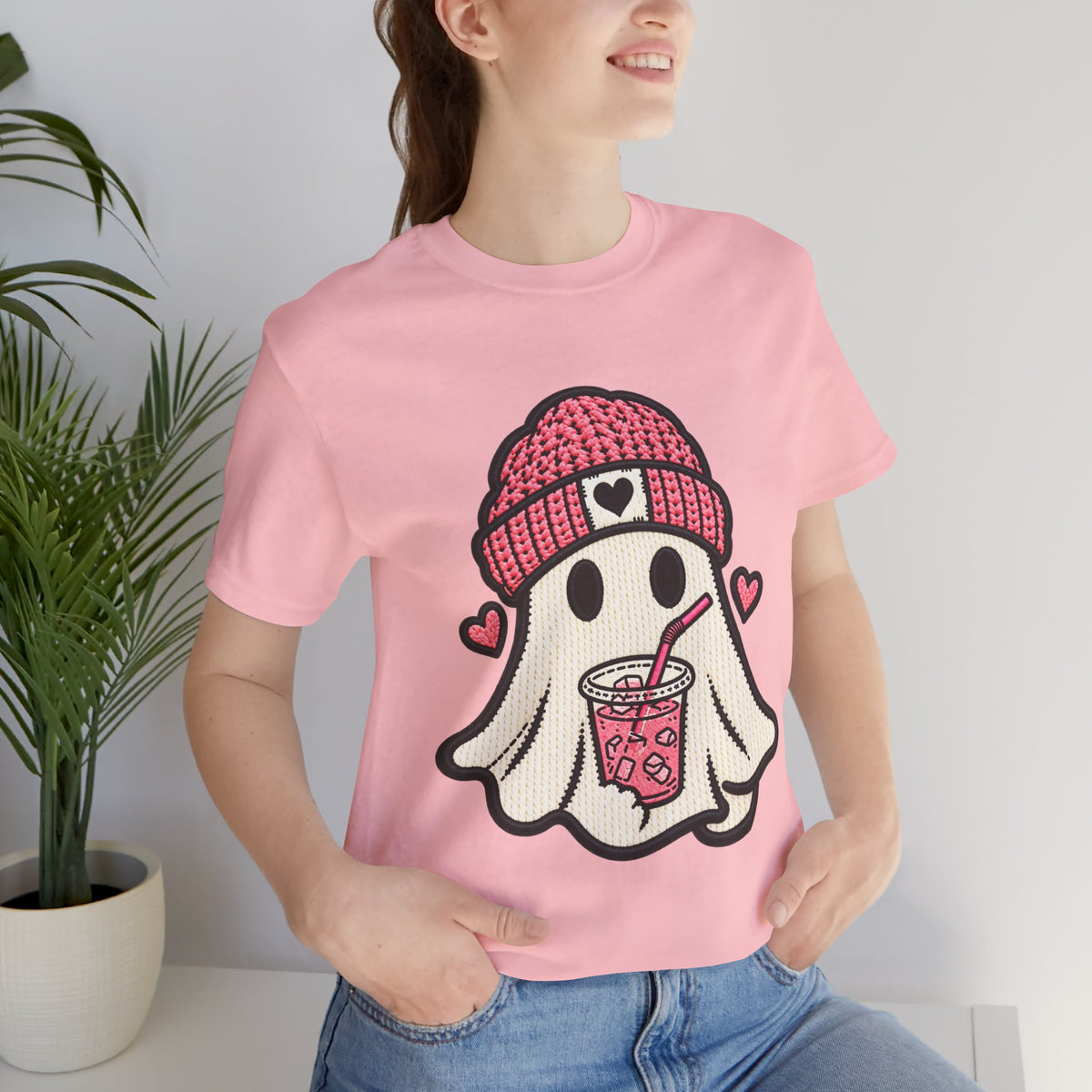 Ghost Boba Tee — Cute Ghost Drinking Bubble Tea Graphic T-Shirt