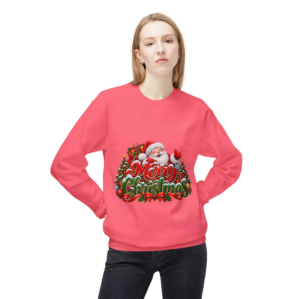 Christmas Santa 'Merry Christmas' Crewneck Sweatshirt