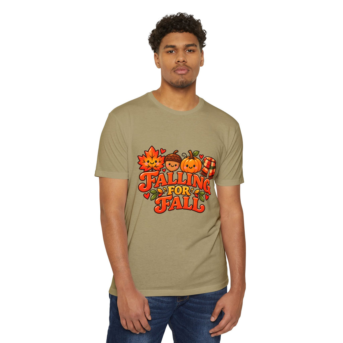 Falling for Fall T-Shirt — Cute Pumpkin & Leaf Autumn Graphic Tee