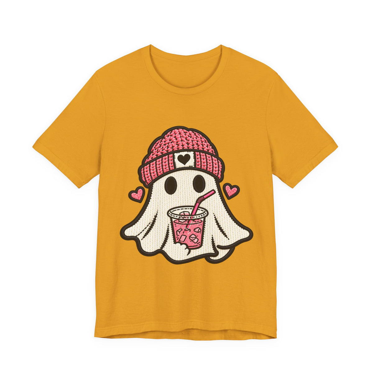 Ghost Boba Tee — Cute Ghost Drinking Bubble Tea Graphic T-Shirt