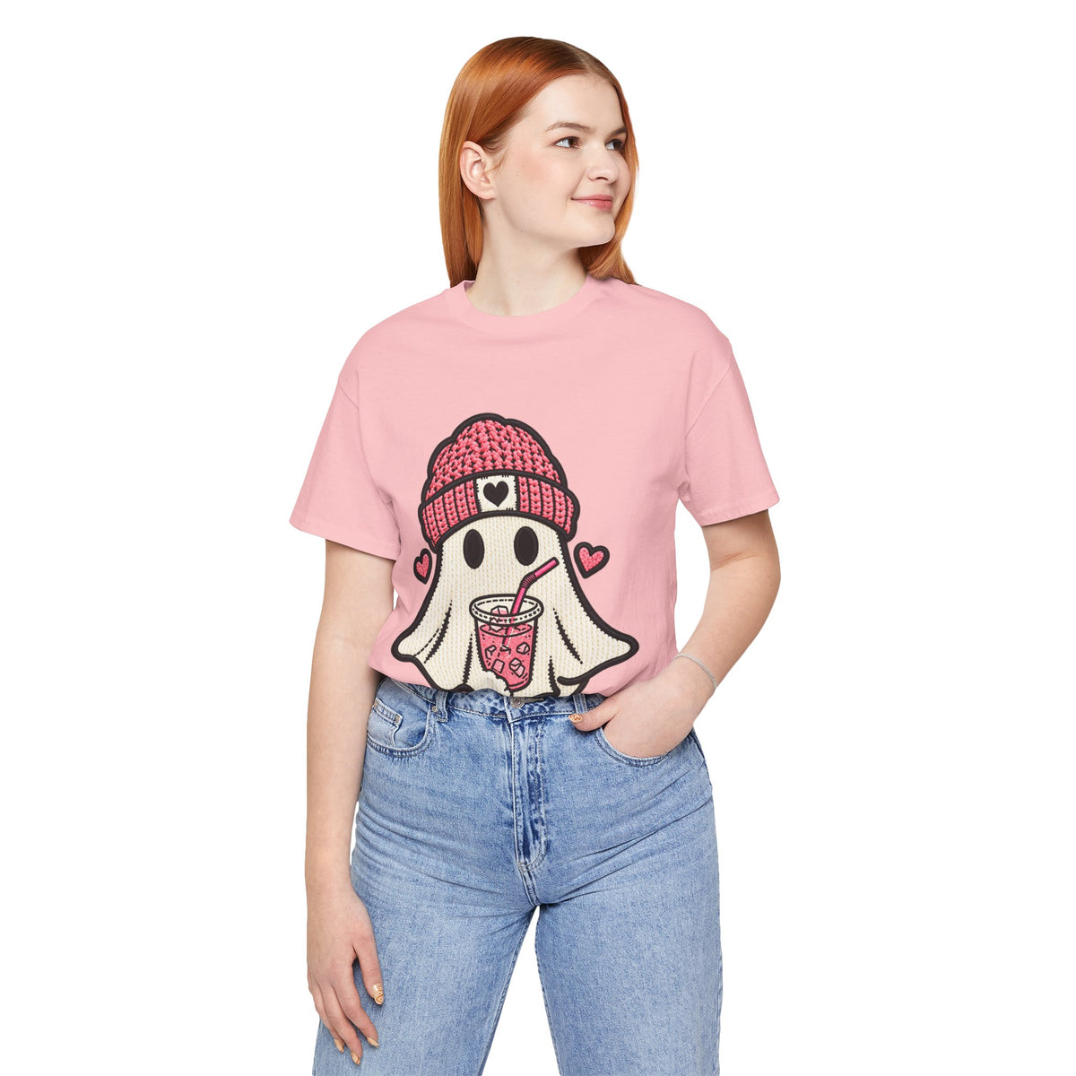 Ghost Boba Tee — Cute Ghost Drinking Bubble Tea Graphic T-Shirt