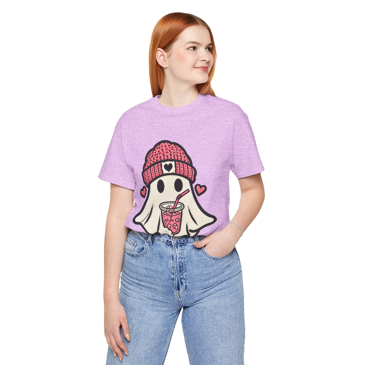 Ghost Boba Tee — Cute Ghost Drinking Bubble Tea Graphic T-Shirt