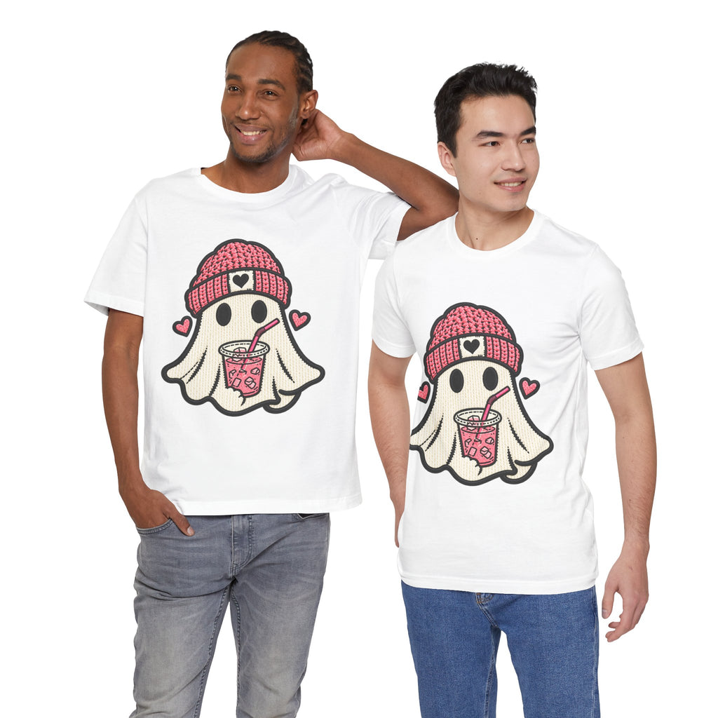 Ghost Boba Tee — Cute Ghost Drinking Bubble Tea Graphic T-Shirt