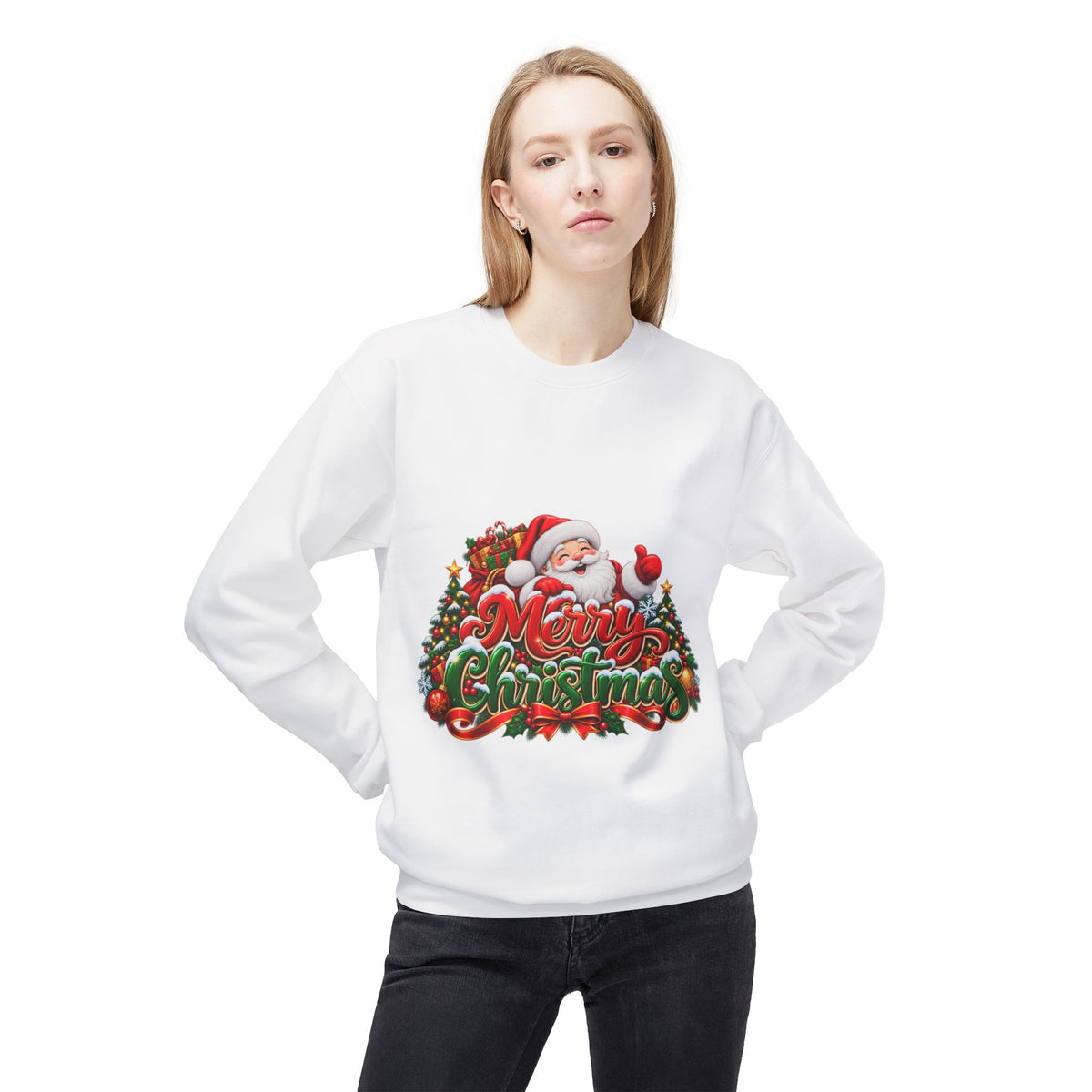 Christmas Santa 'Merry Christmas' Crewneck Sweatshirt