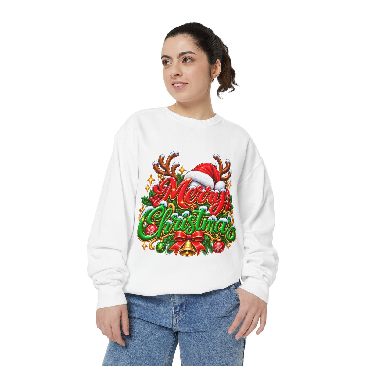 Christmas Sweatshirt — 'Merry Christmas' Festive Holiday Crewneck