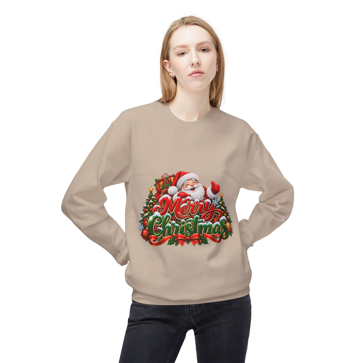 Christmas Santa 'Merry Christmas' Crewneck Sweatshirt