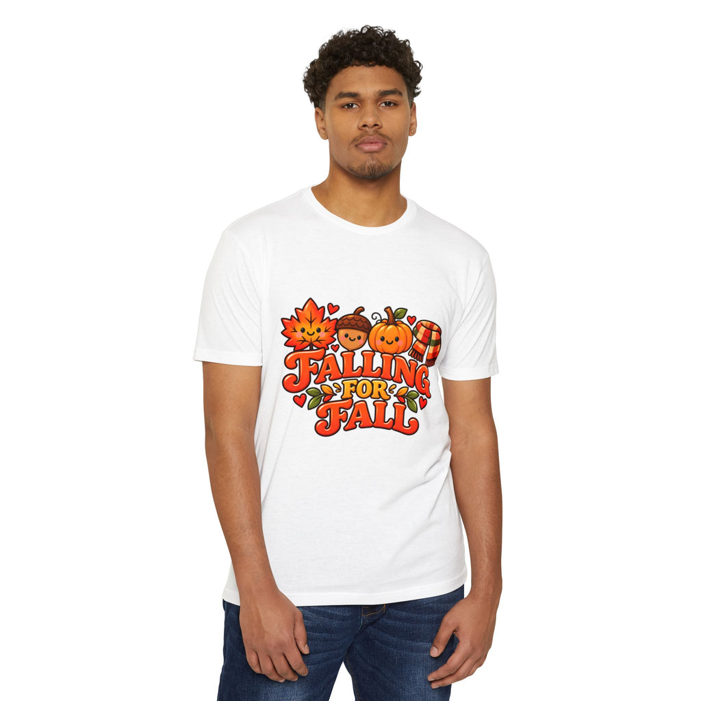 Falling for Fall T-Shirt — Cute Pumpkin & Leaf Autumn Graphic Tee
