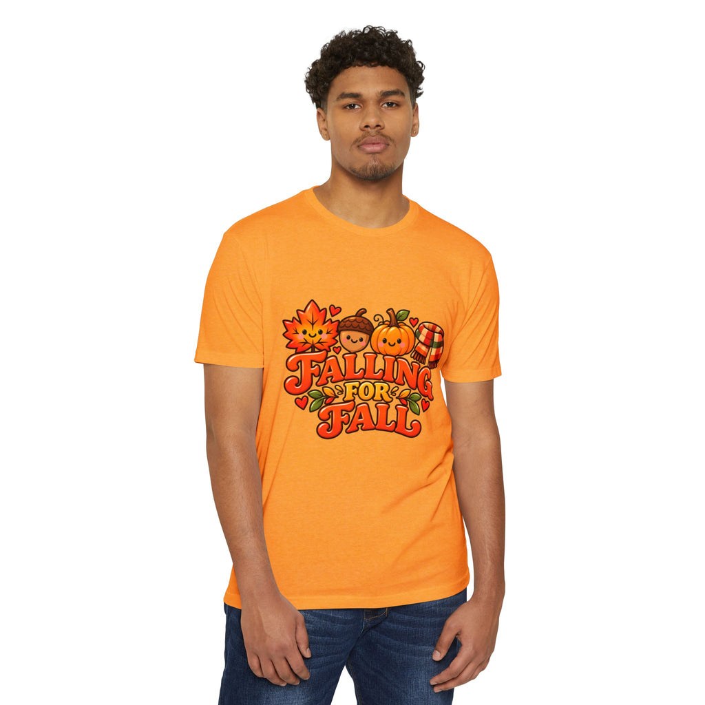 Falling for Fall T-Shirt — Cute Pumpkin & Leaf Autumn Graphic Tee