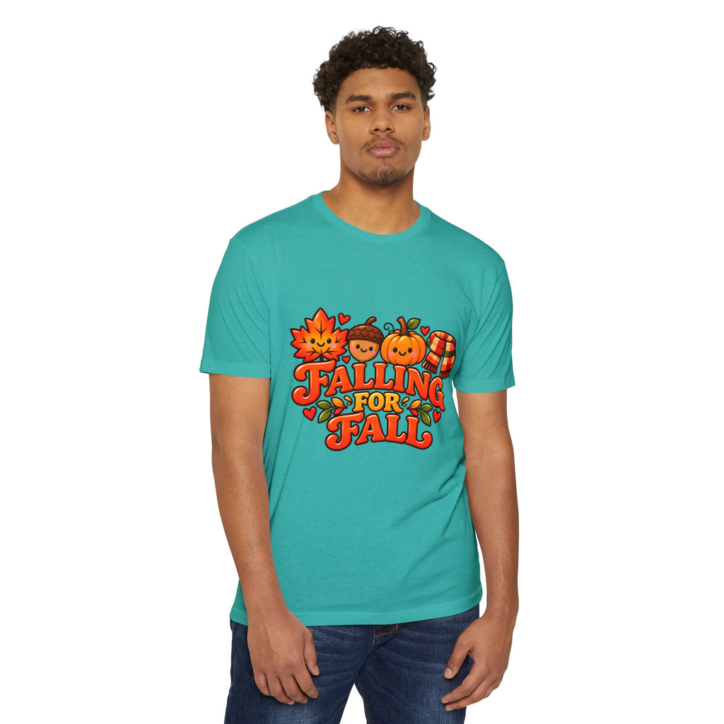 Falling for Fall T-Shirt — Cute Pumpkin & Leaf Autumn Graphic Tee
