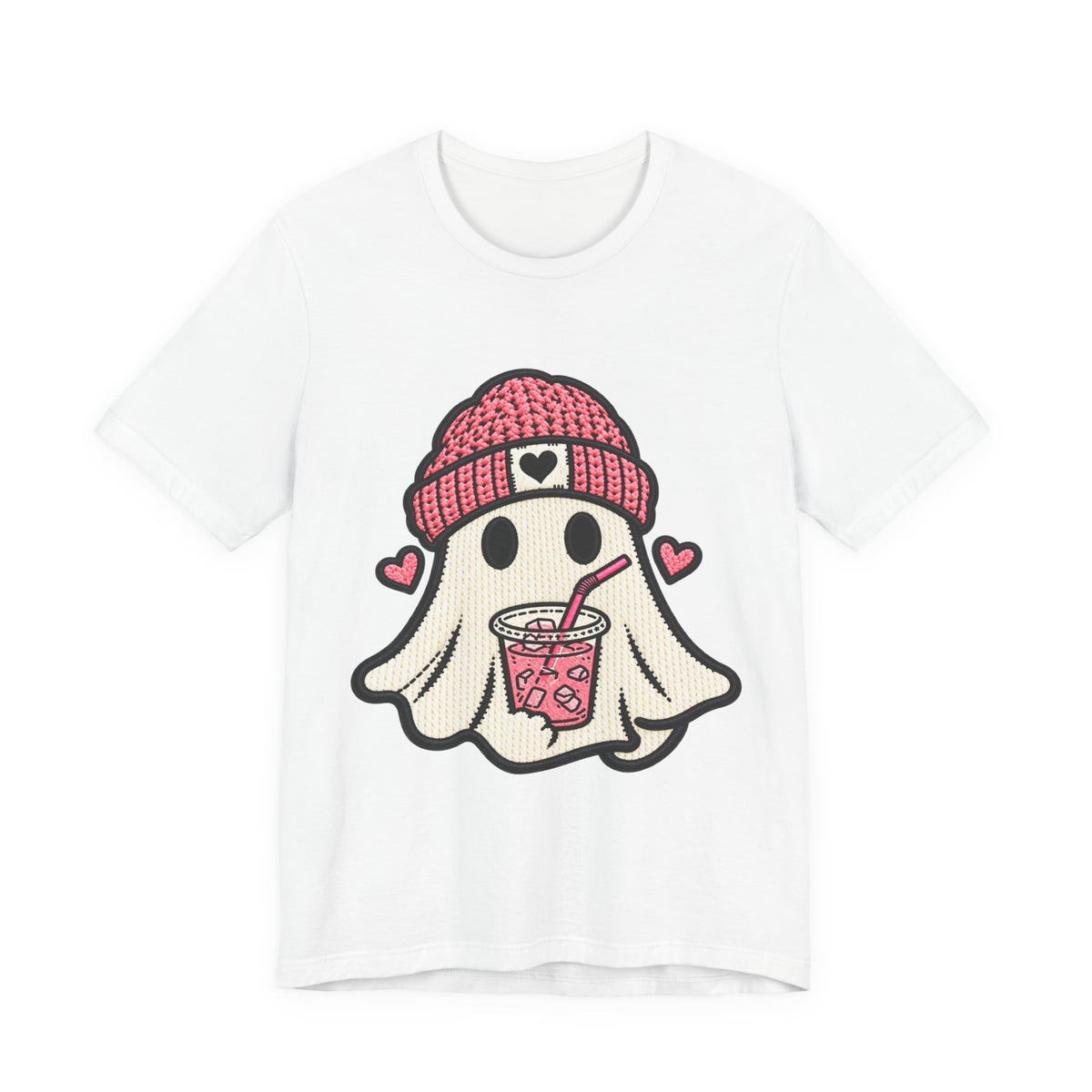 Ghost Boba Tee — Cute Ghost Drinking Bubble Tea Graphic T-Shirt