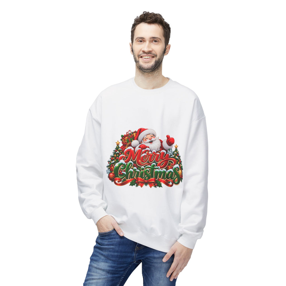 Christmas Santa 'Merry Christmas' Crewneck Sweatshirt