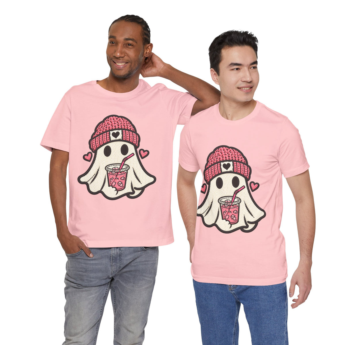 Ghost Boba Tee — Cute Ghost Drinking Bubble Tea Graphic T-Shirt