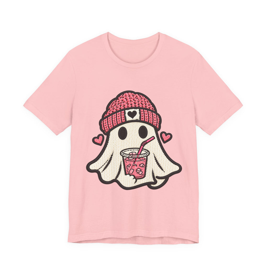 Ghost Boba Tee — Cute Ghost Drinking Bubble Tea Graphic T-Shirt