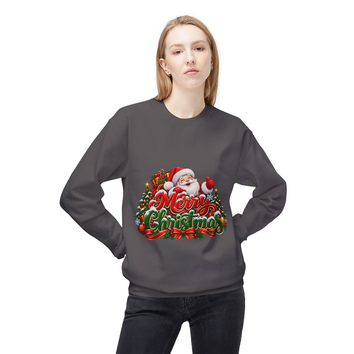 Christmas Santa 'Merry Christmas' Crewneck Sweatshirt