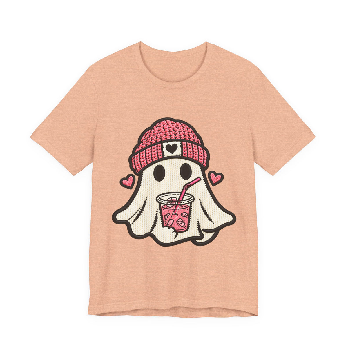 Ghost Boba Tee — Cute Ghost Drinking Bubble Tea Graphic T-Shirt