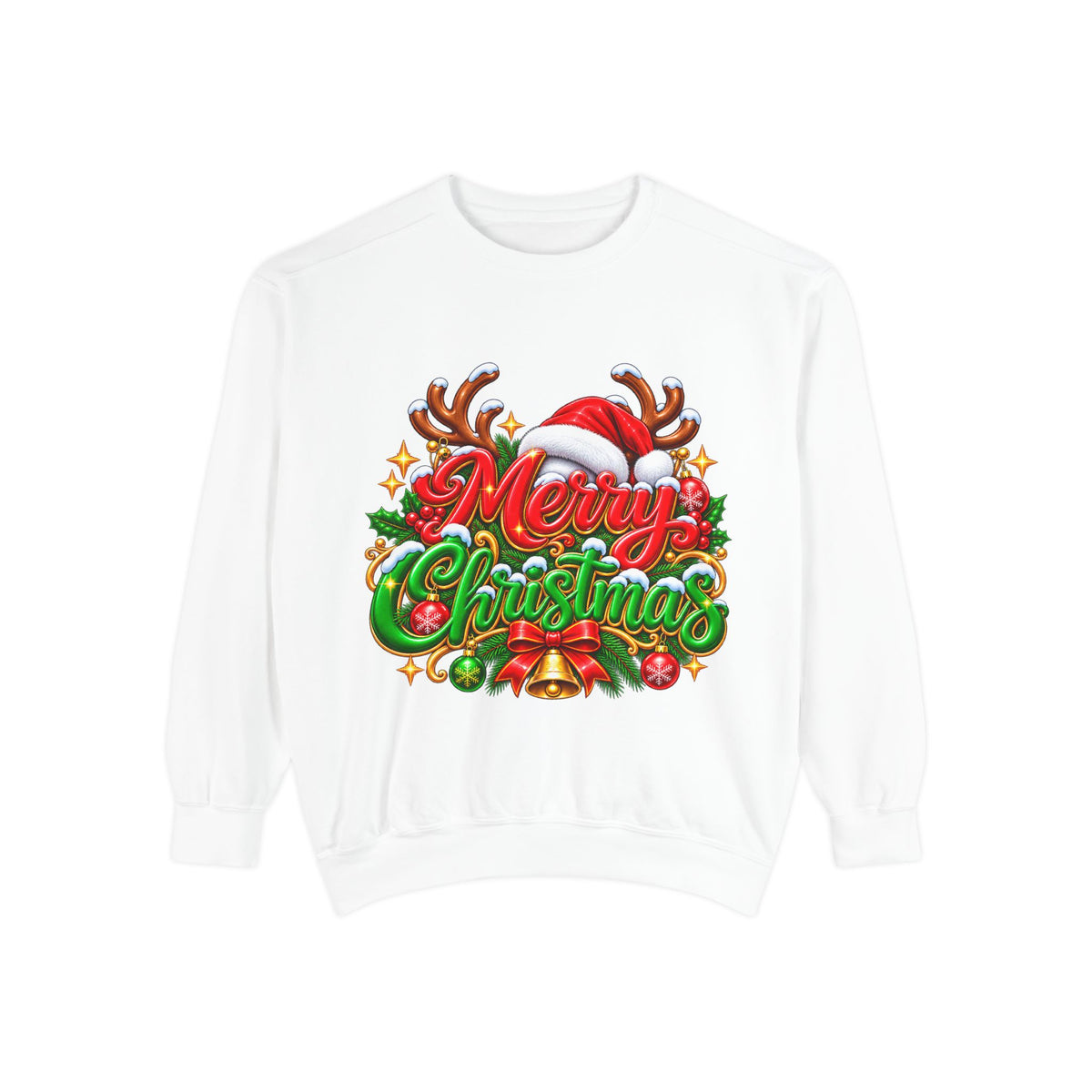Christmas Sweatshirt — 'Merry Christmas' Festive Holiday Crewneck