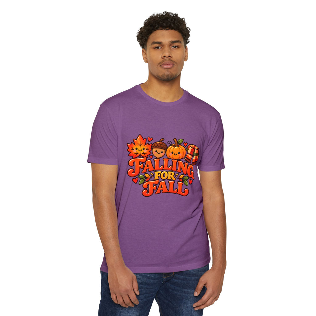 Falling for Fall T-Shirt — Cute Pumpkin & Leaf Autumn Graphic Tee
