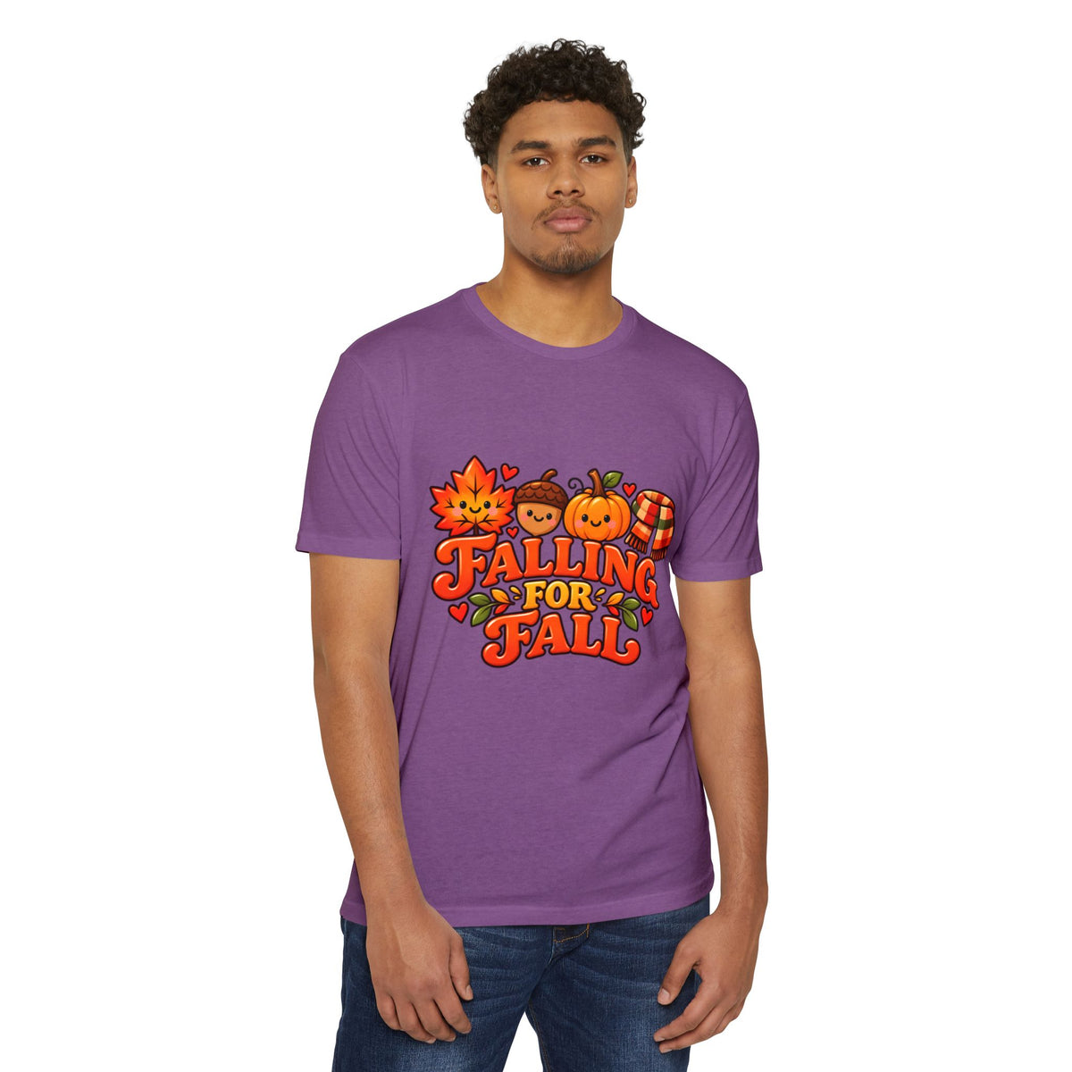 Falling for Fall T-Shirt — Cute Pumpkin & Leaf Autumn Graphic Tee