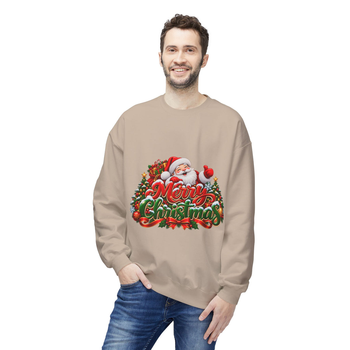 Christmas Santa 'Merry Christmas' Crewneck Sweatshirt