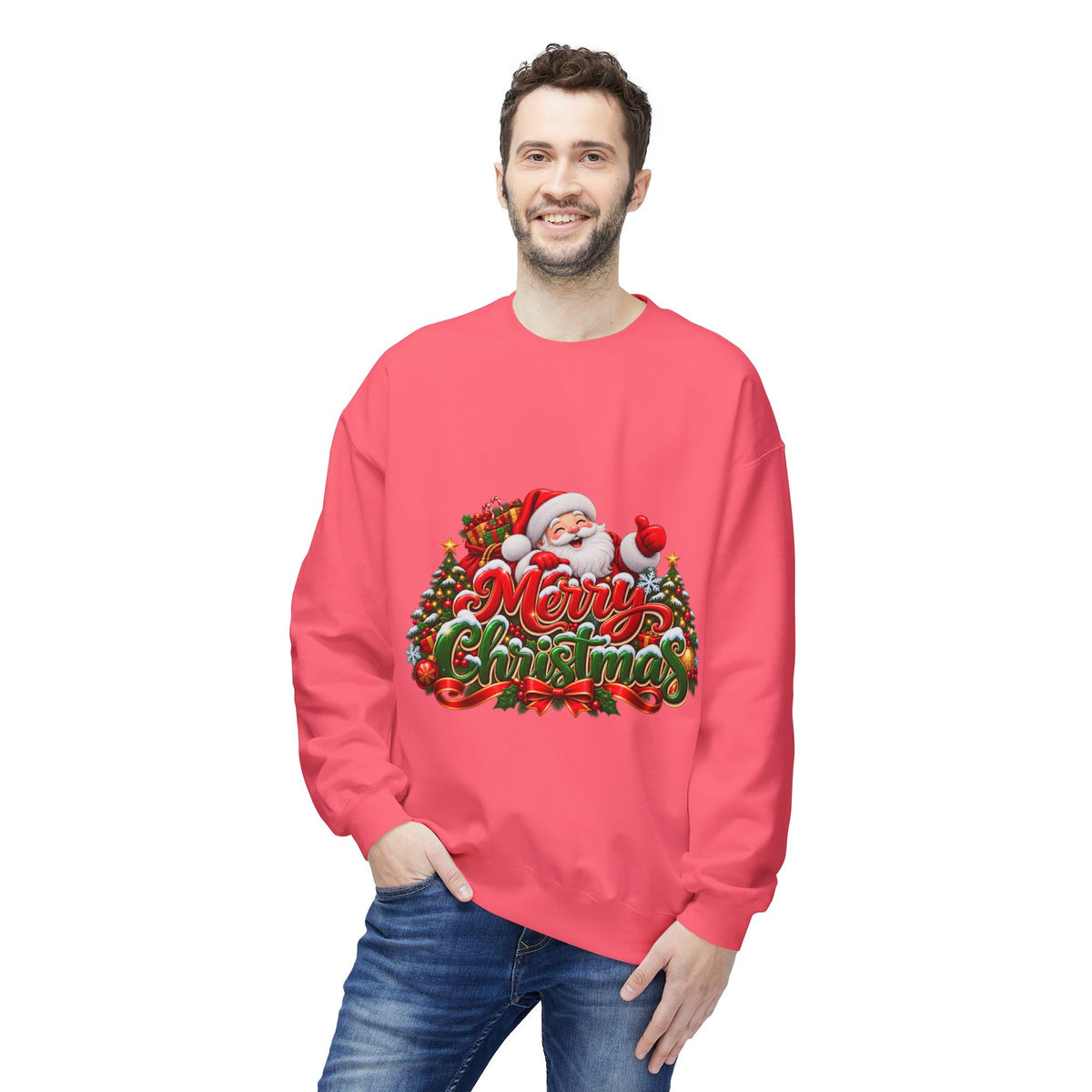 Christmas Santa 'Merry Christmas' Crewneck Sweatshirt