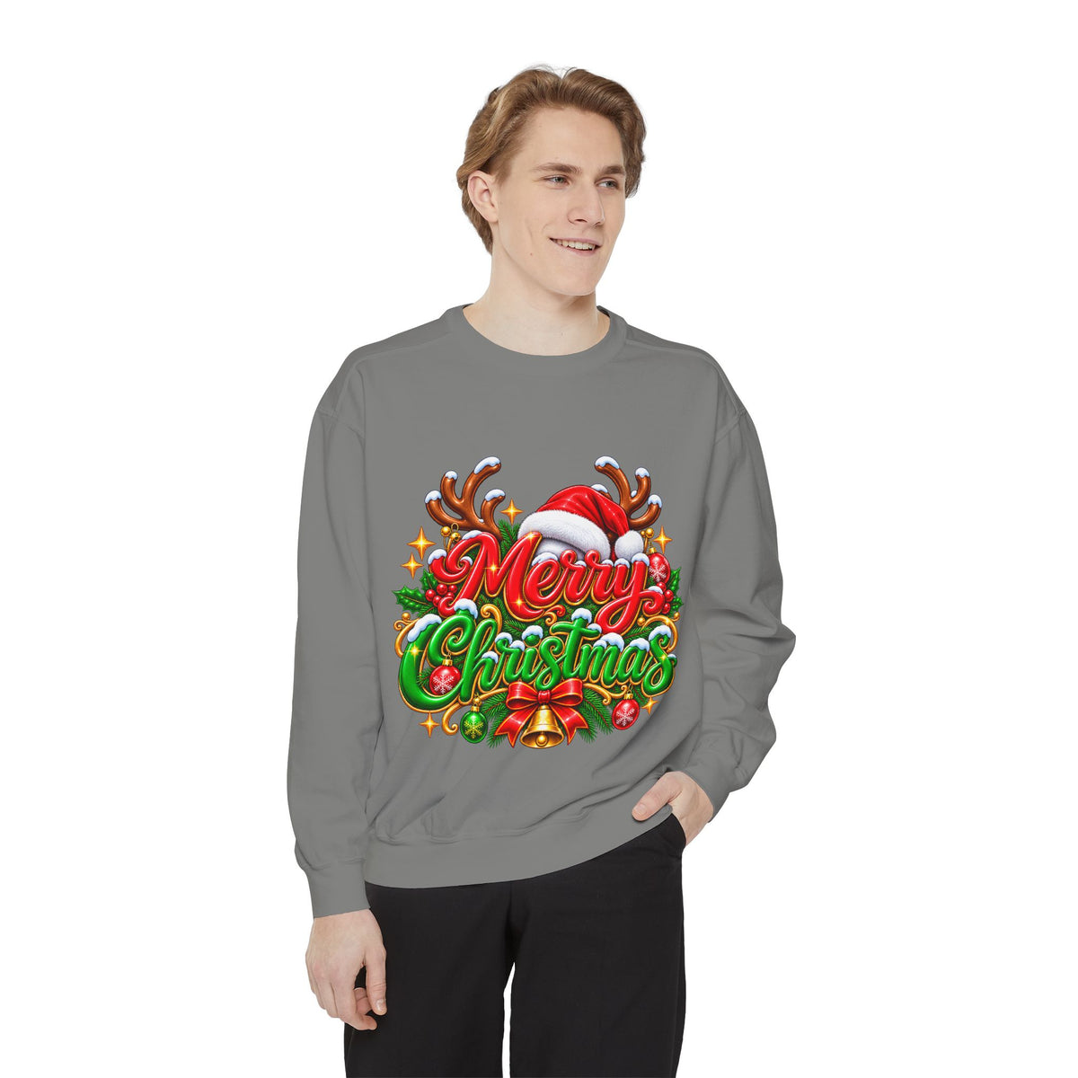 Christmas Sweatshirt — 'Merry Christmas' Festive Holiday Crewneck