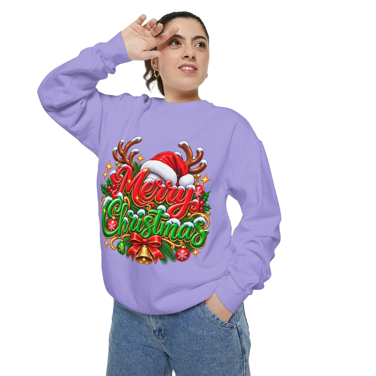 Christmas Sweatshirt — 'Merry Christmas' Festive Holiday Crewneck