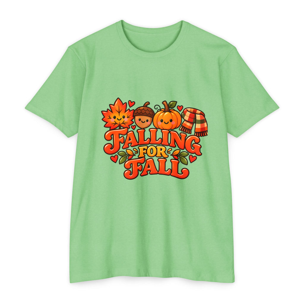 Falling for Fall T-Shirt — Cute Pumpkin & Leaf Autumn Graphic Tee