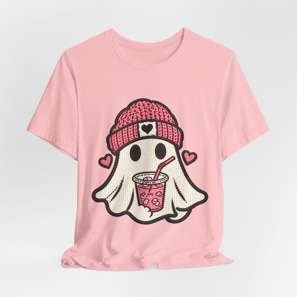 Ghost Boba Tee — Cute Ghost Drinking Bubble Tea Graphic T-Shirt