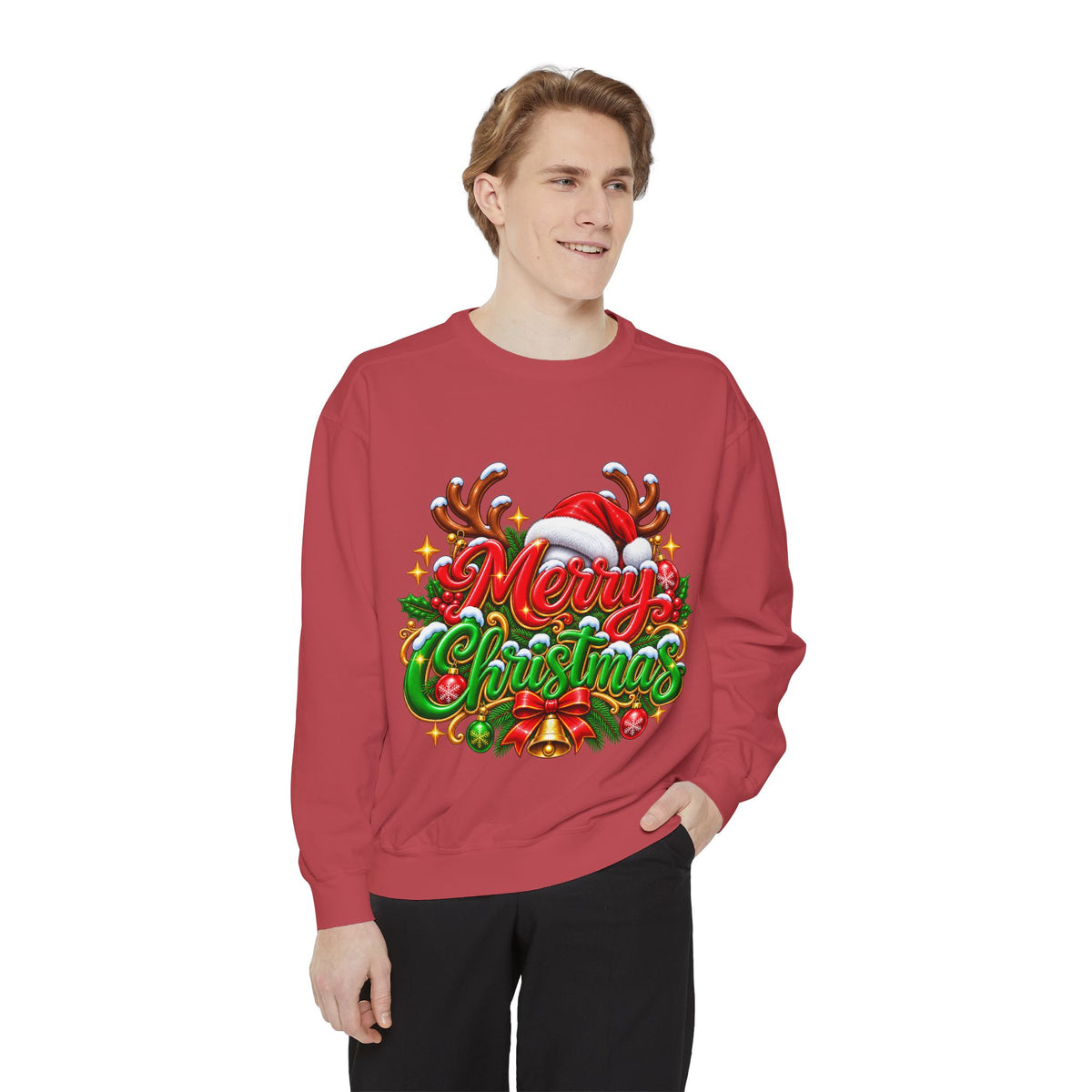 Christmas Sweatshirt — 'Merry Christmas' Festive Holiday Crewneck