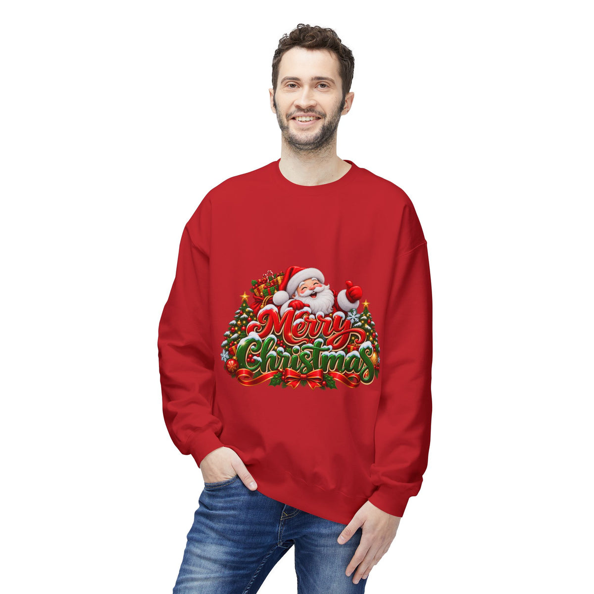 Christmas Santa 'Merry Christmas' Crewneck Sweatshirt